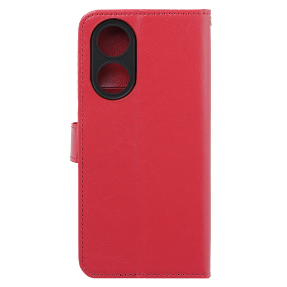 Klapkové puzdro pre Oppo A38 4G / Oppo A18 4G, Crazy Horse Wallet, červené