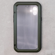 Love Mei Obal na mobil pre iPhone 12, armored with glass, zelený