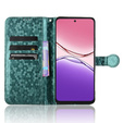 Flipové puzdro pre Oppo A5 Pro 5G, Wallet Rhombus, zelený