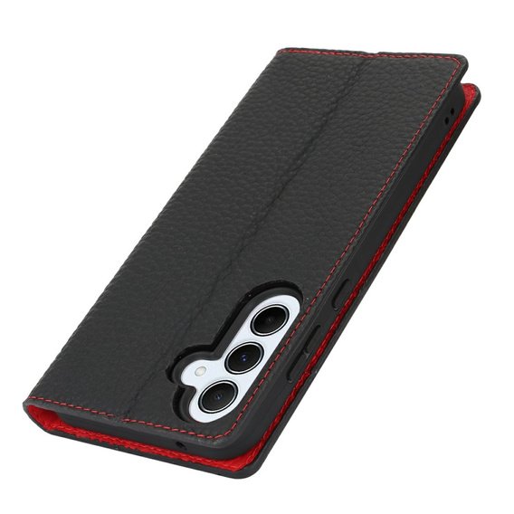 Klapkové puzdro pre Samsung Galaxy S25, Litchi Skin Grain, čierne