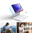 Puzdro s klávesnicou pre Samsung Galaxy Tab S7+ / S7 FE / S9+ / S8+ / S9 FE+ / S10+, Dexnor Magnetic Keyboard Touchpad, biele