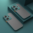 Silikónové puzdro pre Xiaomi Poco F6, s ochranou fotoaparátu, transparentné / zelené