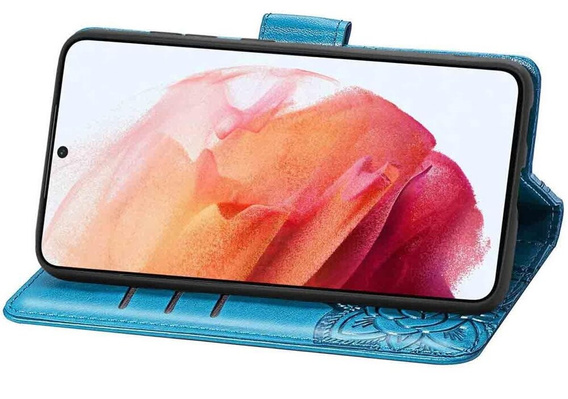 Klapkové puzdro pre Motorola Moto E14, Butterfly, modré