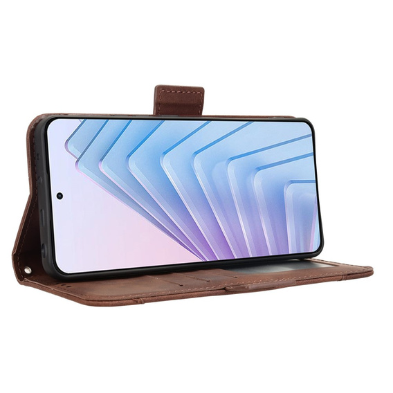 Klapkové puzdro pre Xiaomi Redmi Note 14 4G, Card Slot, hnedé