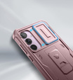 Obrnené puzdro pre Samsung Galaxy A35, Dexnor Full Body (Two Frames), ružové rose gold