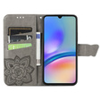 Klapkové puzdro pre Samsung Galaxy A05s, Butterfly, sivé