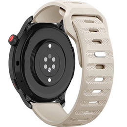 Univerzálny silikónový remienok 22 mm Dot Texture, krémová