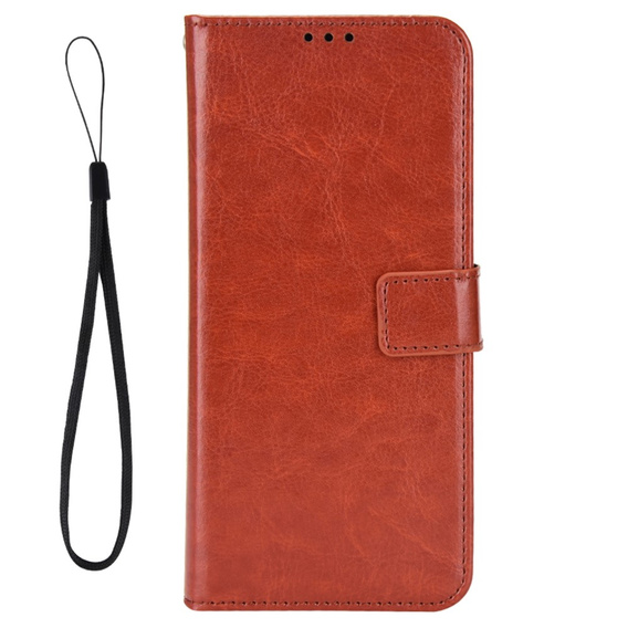 Klapkové puzdro pre Infinix Hot 20i, Crazy Horse Wallet, hnedé