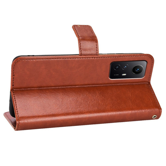 Klapkové puzdro pre Xiaomi Redmi Note 12S, Wallet, hnedé