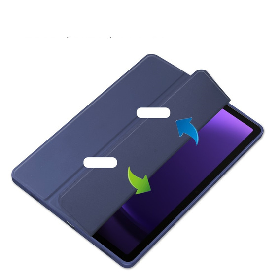 Puzdro pre Samsung Galaxy Tab S10 Lite / S10 FE / S9 FE, Smartcase Hybrid, so slotom na stylus, tmavomodré