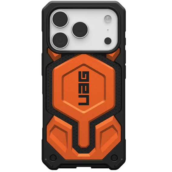 Puzdro Urban Armor Gear pre iPhone 17 Pro, Monarch Pro MagSafe, oranžové