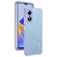 Obal na mobil pre Oppo A17, Fusion Hybrid, transparentné / fialové