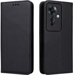 Klapkové puzdro pre Oppo Reno 11F 5G, Smart Magnetic, čierne + 9H sklo