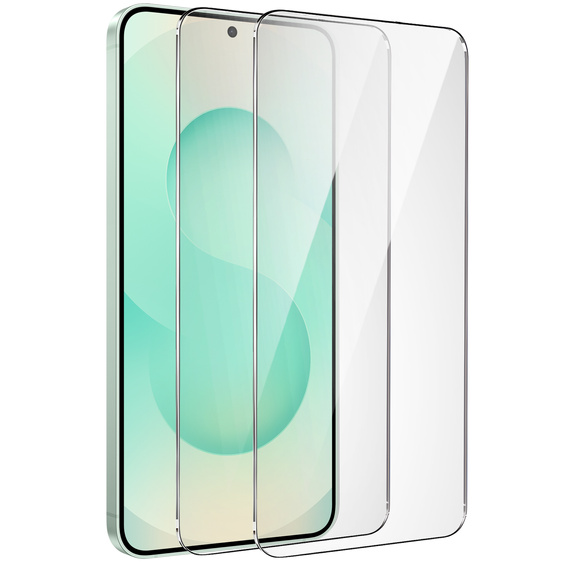 2x Tvrdené sklo pre Samsung Galaxy S24+ Plus / S25+ Plus, ERBORD Easy App 9H Screen Protector