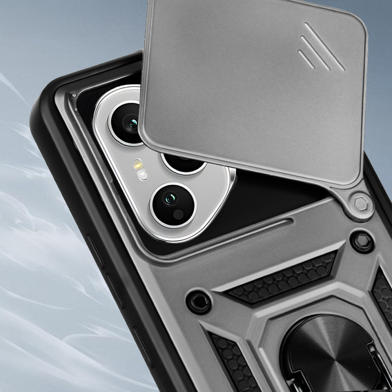 Obal na mobil pre Honor 400 Pro 5G, CamShield Slide, strieborné