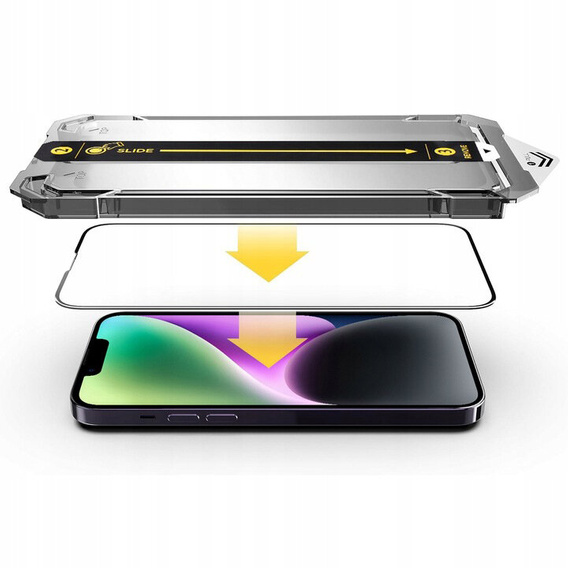 2x tvrdené sklo pre iPhone 16e / 14 / 13 / 13 Pro, ERBORD Easy App Full Screen Protector