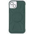 Puzdro pre iPhone 15, ERBORD Armor Mag, zelený