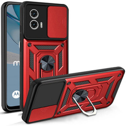 Obal na mobil pre Motorola Moto G53 5G, CamShield Slide, červené
