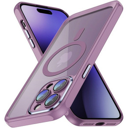 Puzdro pre iPhone 15 Pro Max, ERBORD Impact Guard, MagSafe, fialové