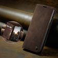 CASEME puzdro pre Samsung Galaxy M33 5G, Leather Wallet Case, hnedé