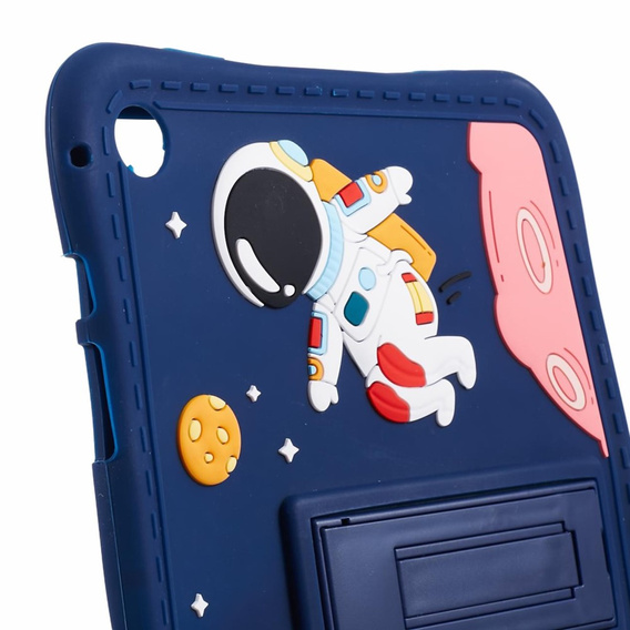 Detské silikónové puzdro pre Samsung Galaxy Tab A9+ X210 / X215 / X216B, obrnené, Astronaut, námornícka modrá