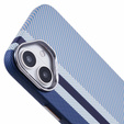 Puzdro pre iPhone 16, Carbon Fiber MagSafe, modré