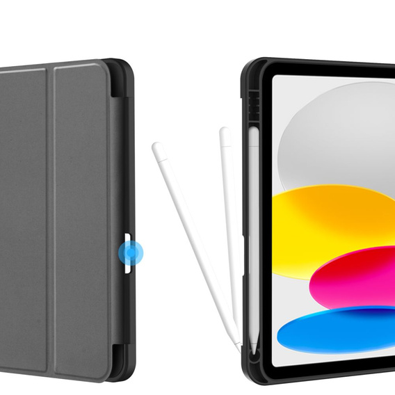 Puzdro pre iPad 10.9 2022 10 Gen, Smart Pencil, so slotom na stylus, čierne