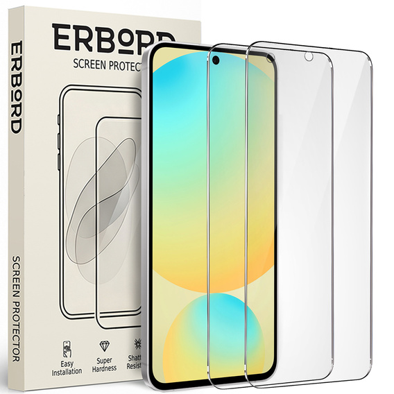 2x tvrdené sklo ERBORD 9H Hard Glass na displeji pre Samsung Galaxy S24 FE 5G