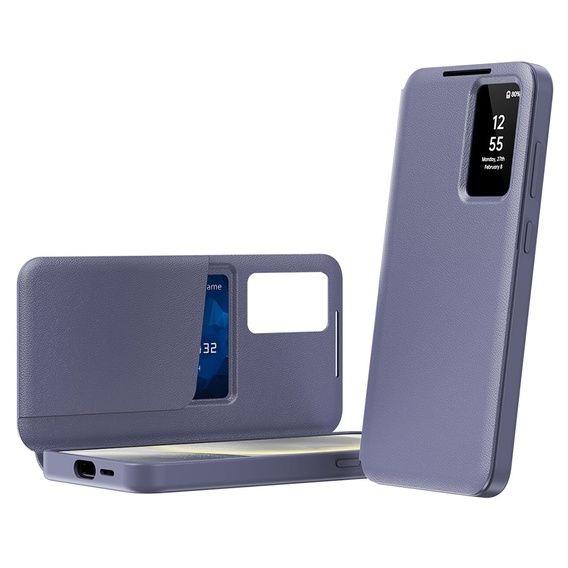Flipové puzdro pre Samsung Galaxy S22, Smart View Wallet, fialové