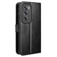Klapkové puzdro pre Oppo Reno 12 Pro, Crazy Horse Wallet, čierne