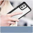 Obal na mobil pre Motorola Moto G73 5G, Fusion Hybrid, transparentné / čierne