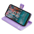 Klapkové puzdro pre Nokia G42, Wallet Zipper Pocket, fialové