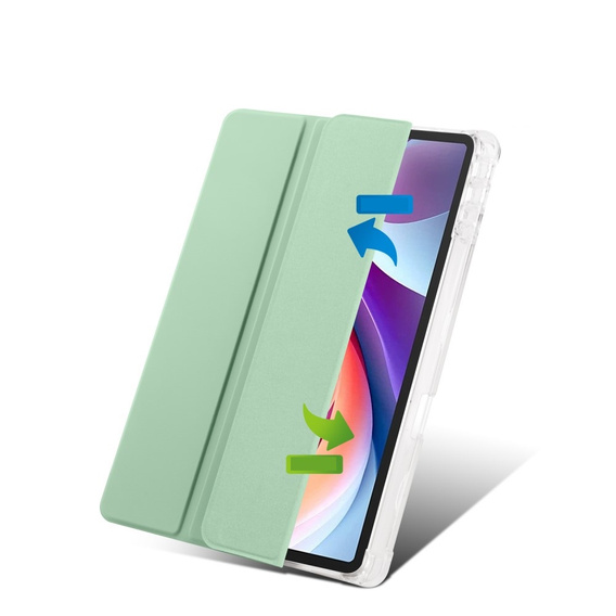 Puzdro pre Lenovo Tab M11, Smartcase Hybrid, so slotom na stylus, zelený