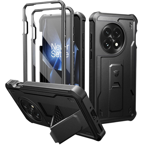 Obrnené puzdro pre OnePlus 13, Dexnor Full Body (Two Frames), čierne