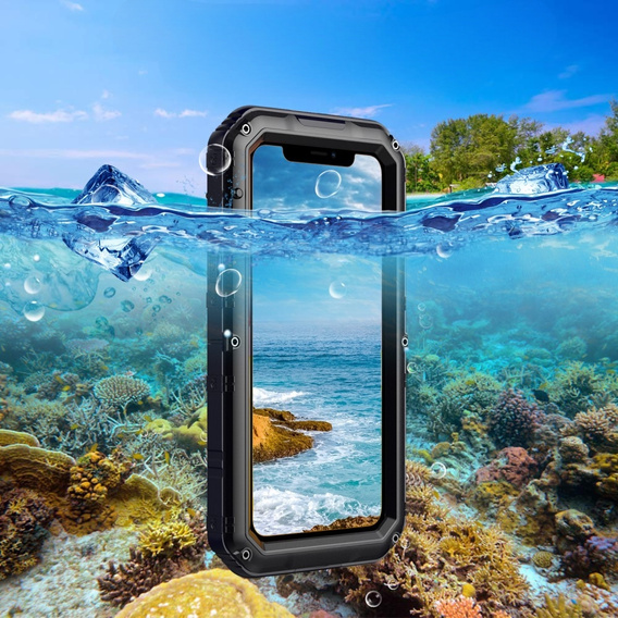 Obrnené puzdro pre iPhone 11, R-JUST, čierne