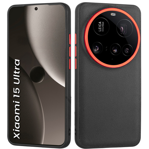 Kožené puzdro pre Xiaomi 15 Ultra, leather hybrid, čierne