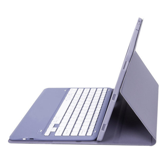 Puzdro + klávesnica Samsung Galaxy Tab S9+, Leather Pen Slot, fialové