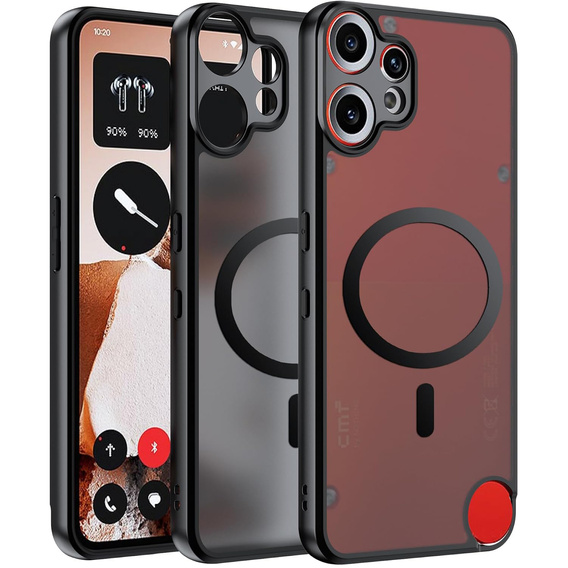 Puzdro pre CMF Nothing Phone 2 Pro, pre MagSafe, ERBORD Matt Case, čierny