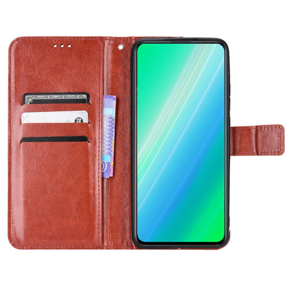 Klapkové puzdro pre Motorola Moto G42 4G, Crazy Horse Wallet, hnedé