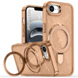 Puzdro iPhone 16e, Glittery Magnetic Kickstand, ružové rose gold