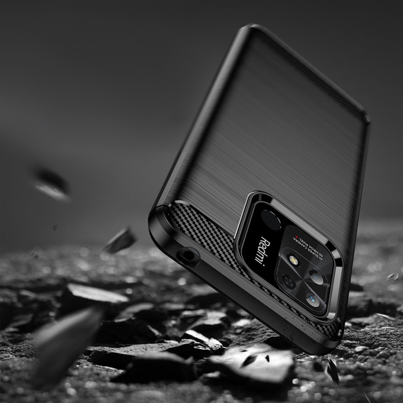 Obal na mobil pre Xiaomi Redmi 10C, Carbon, čierne