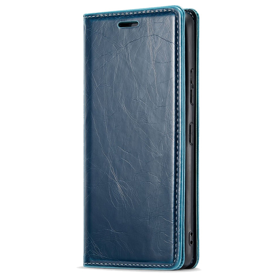 Klapkové puzdro pre Samsung Galaxy S23, ERBORD Waxy Wallet, modré