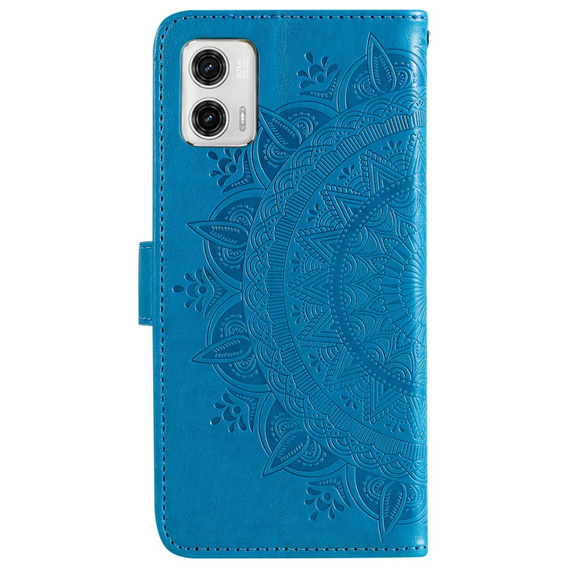 Klapkové puzdro pre Motorola Moto G73 5G, Mandala Flower, modré