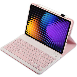 Puzdro s bluetooth klávesnicou pre Xiaomi Pad 7 / 7 Pro, ružové