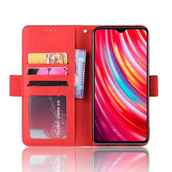 Klapkové puzdro pre Xiaomi Redmi Note 8 Pro, Card Slot, červené