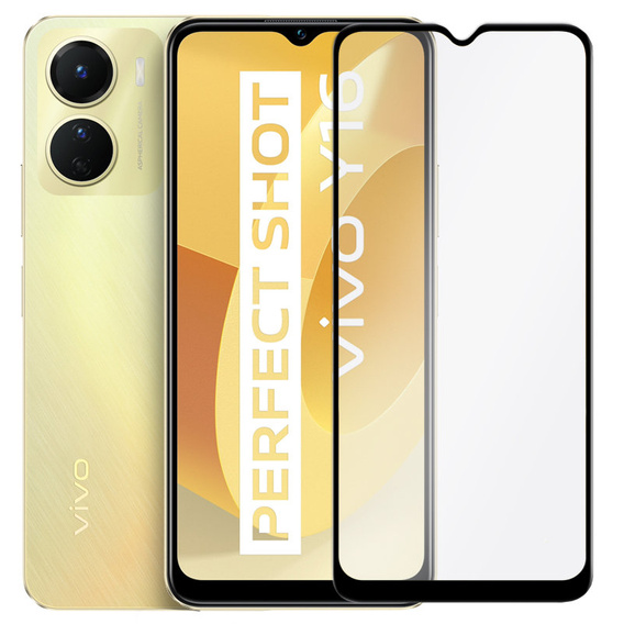 3D tvrdené sklo pre Vivo Y16, čierne