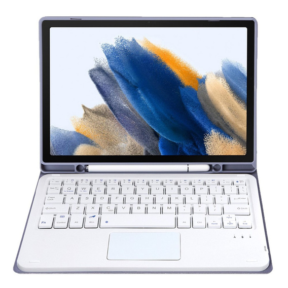 Puzdro + klávesnica Samsung Galaxy Tab A8 10.5 X200 / X205, Touchpad, fialové