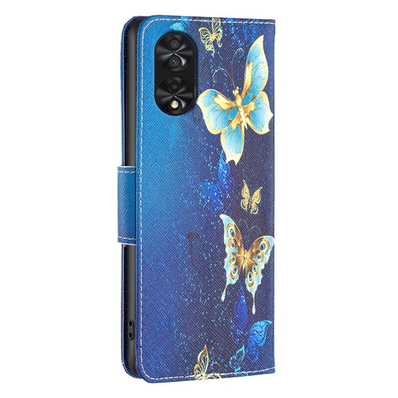 Klapkové puzdro pre Infinix Hot 30, Wallet, butterfly, modré