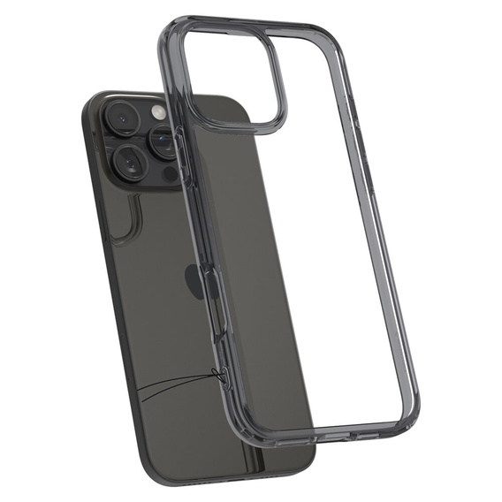 Puzdro Spigen pre iPhone 16 Pro, Ultra Hybrid, sivé + tvrdené sklo 9H
