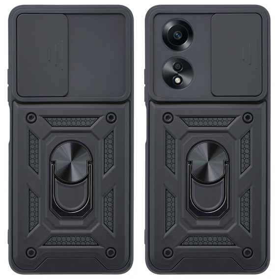 Obal na mobil pre Oppo A38 4G / Oppo A18 4G, CamShield Slide, čierne